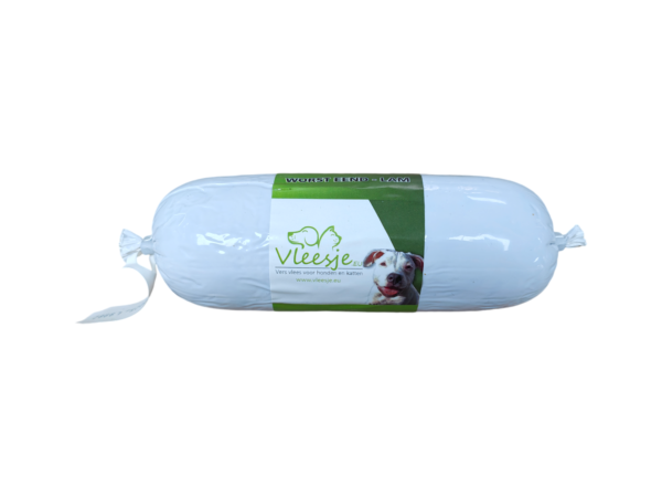 Vleesje gestoomde worst Eend/Lam rol 250 gram
