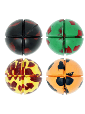 GoughNuts gekleurde bal (geel, groen, oranje, zwart)