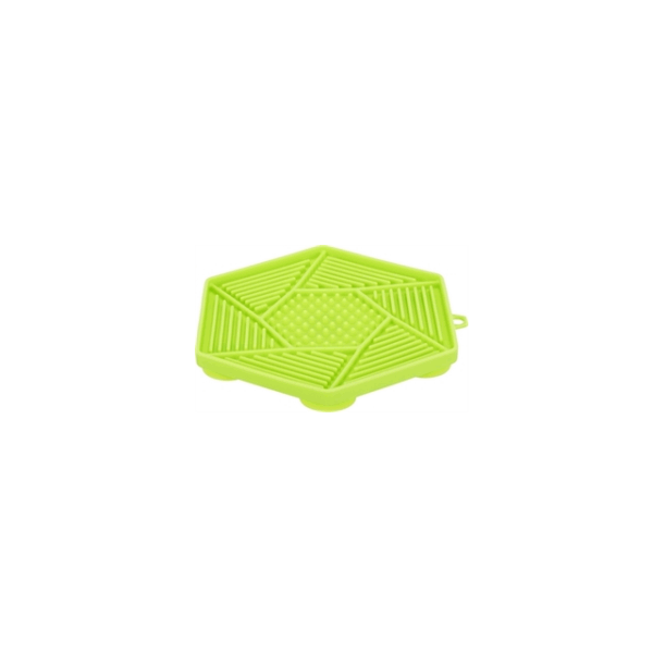 Trixie lik mat (slowfeeder) met zuignappen siliconen groen 17 cm