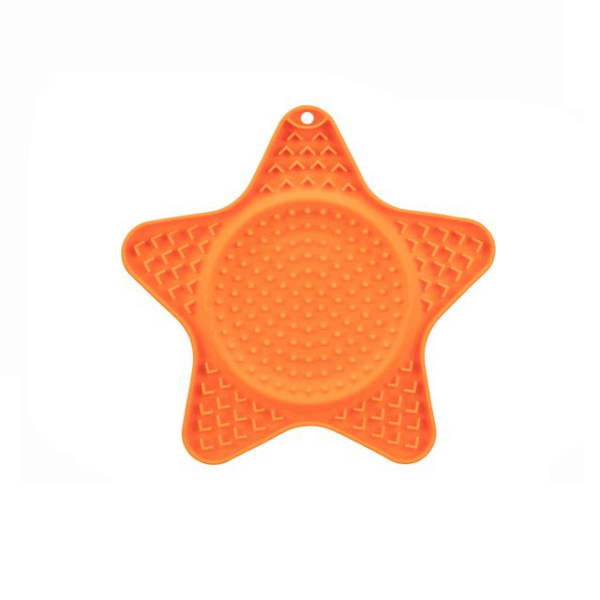 e3867f2d66cd5d57a657a542923a4b97 Lik mat ster siliconen oranje 23,5 cm