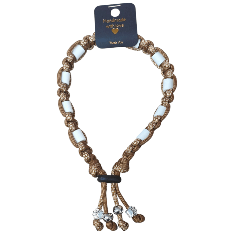 Anti-vlooien en tekenband licht en donkerbruin (meerdere maten)