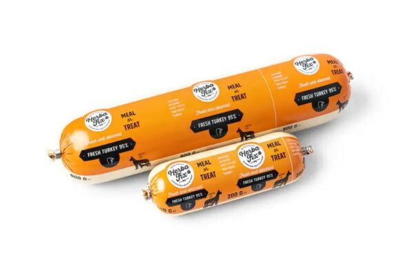 Herbafix gestoomde worst Kalkoen rol 200 gram