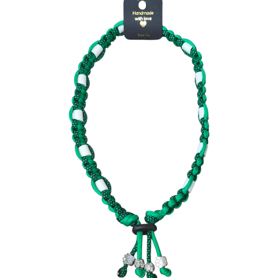 Anti-vlooien- en tekenband groen/zwart (meerdere maten)