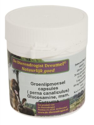 Dierendrogist Groenlipmossel Met Glucosamine / MSM / Carcuma 50 st