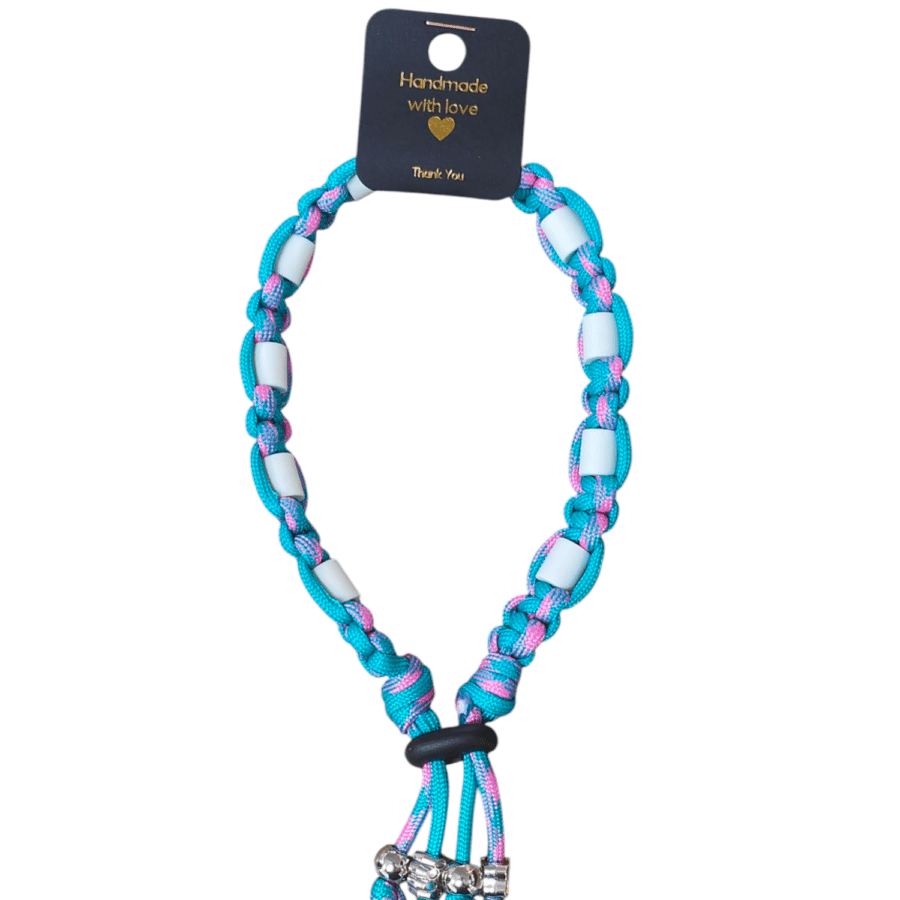 Anti-vlooien en tekenband lichtgroen/roze (meerdere maten)