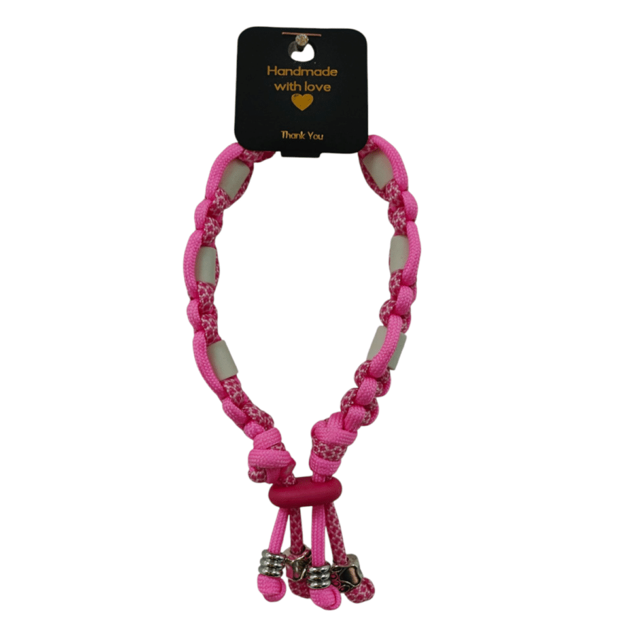 Anti-vlooien en tekenband roze (meerdere maten)