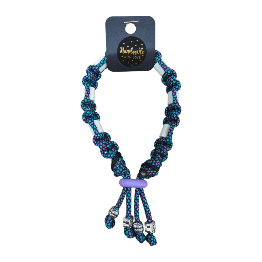 Anti-vlooien en tekenband blauw/paars (meerde maten)