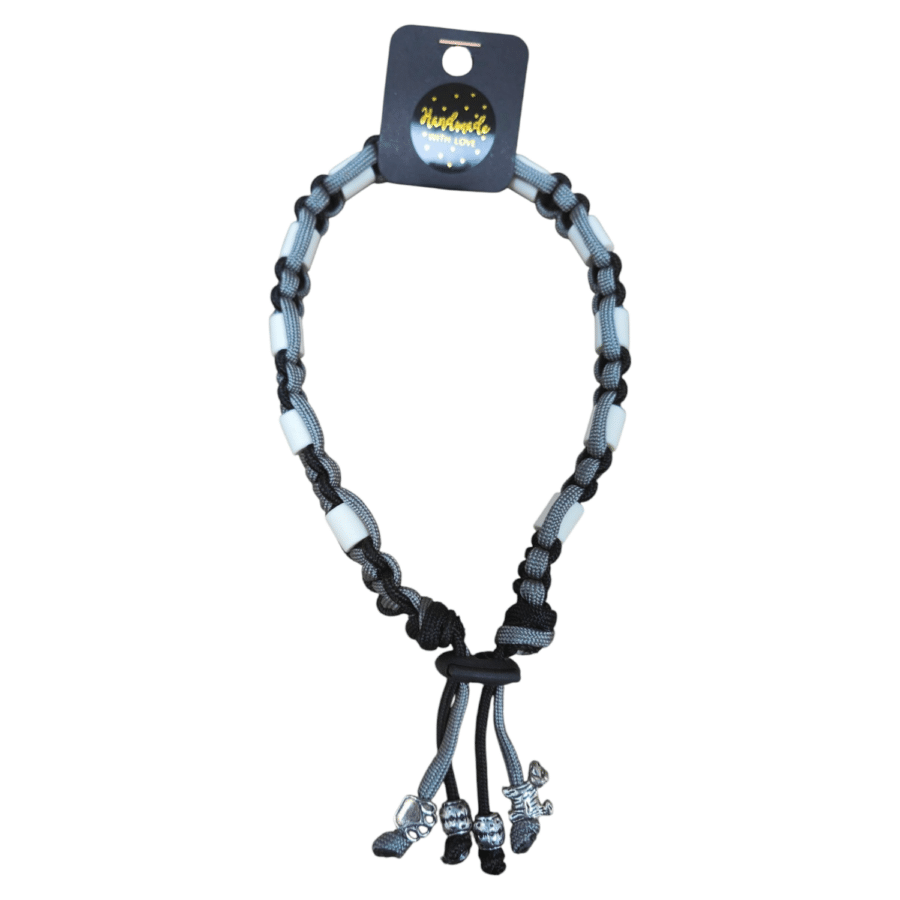 Anti-vlooien- en tekenband grijs/zwart (meerdere maten)