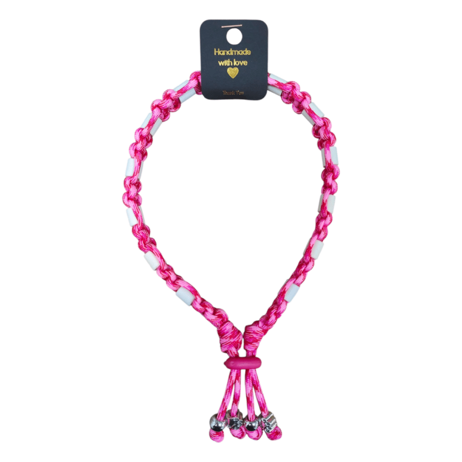 Anti-vlooien en tekenband donker en lichtroze (meerdere maten)