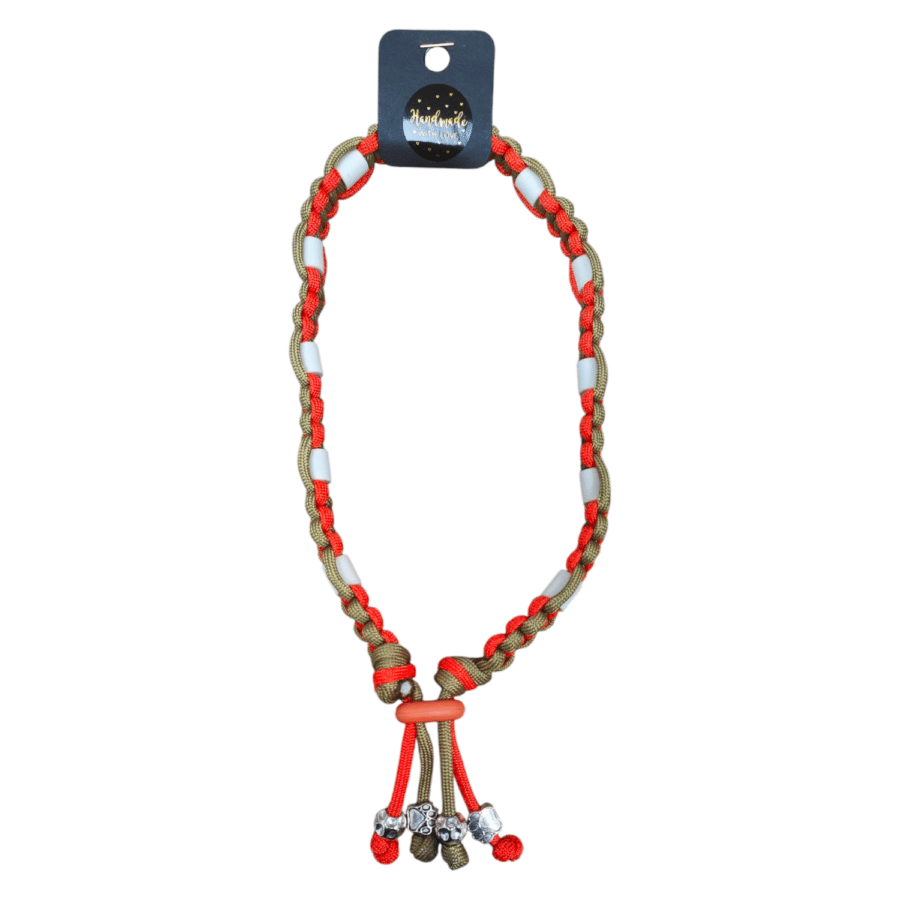 Anti-vlooien en tekenband beige/oranje (meerdere maten)