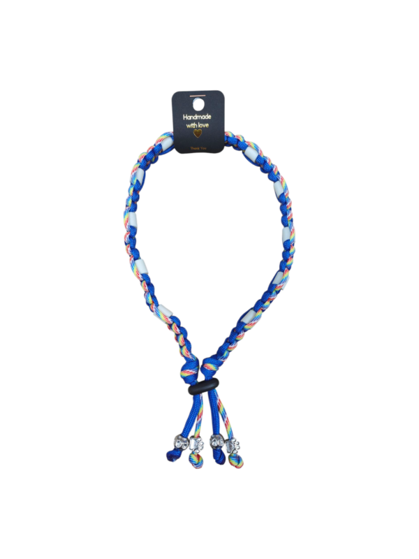 Anti-vlooien en tekenband blauw/multicolor (meerdere maten)