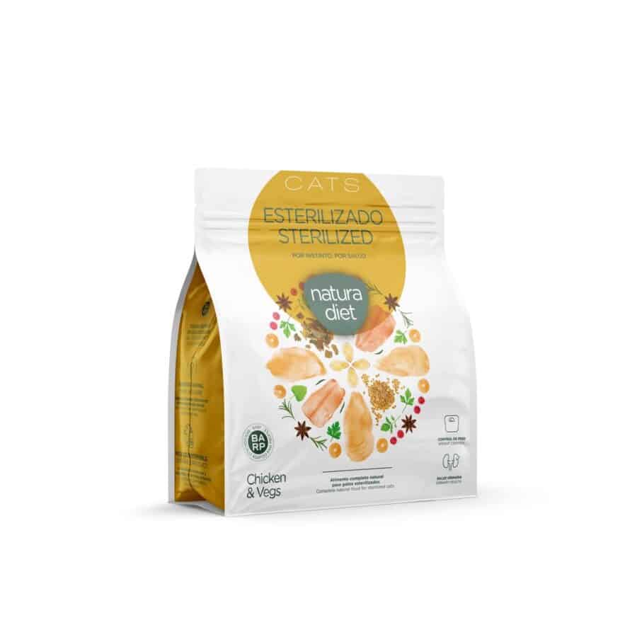 Natura Diet Cat sterilized volwassen kat zak 400 gram Kip