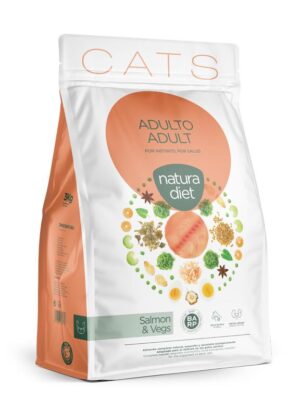 Natura Diet volwassen kat zak van 3 kilo Zalm