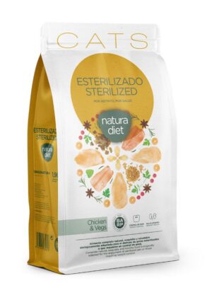 Natura Diet Cat Sterilized zak van 1,5 kilo Kip