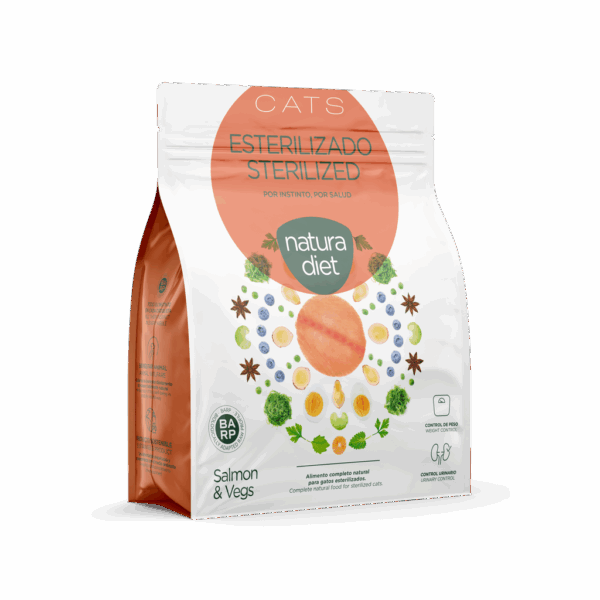 Natura Diet Cat sterilized volwassen kat zak 400 gram Zalm