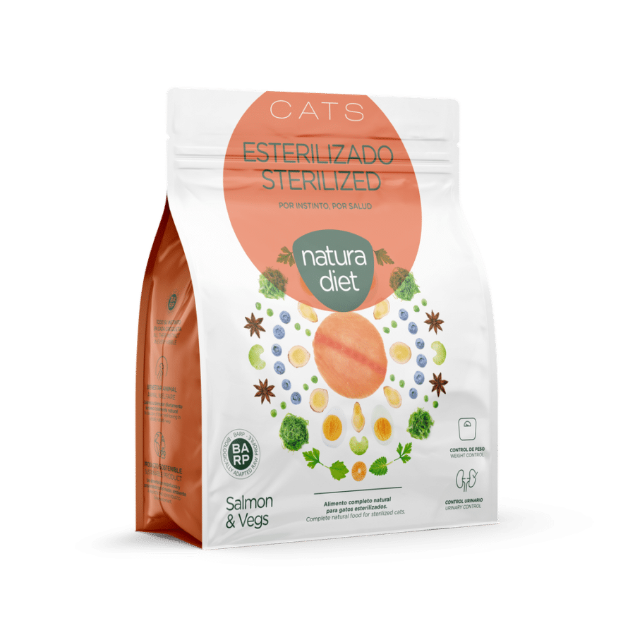 Natura Diet Cat sterilized volwassen kat zak 400 gram Zalm