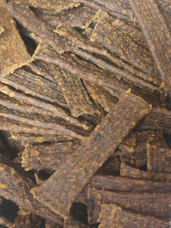 84589b5ca30c051b5bb9115c333d4481-11 Vleesje vleesstrips Eend zak 100 gram