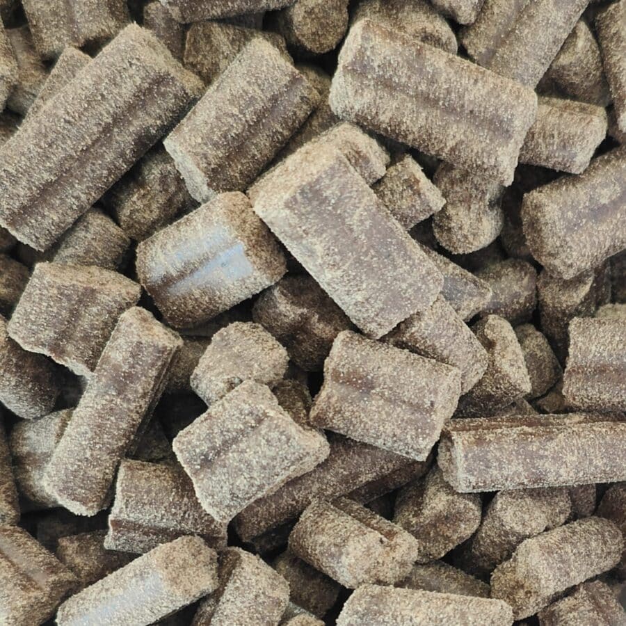 Vleesje koudgeperste brok Zalm 1 of 15 Kilo