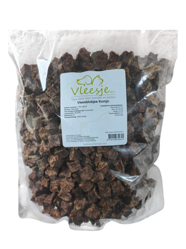 Vleesblokjes Konijn 1 Kilo