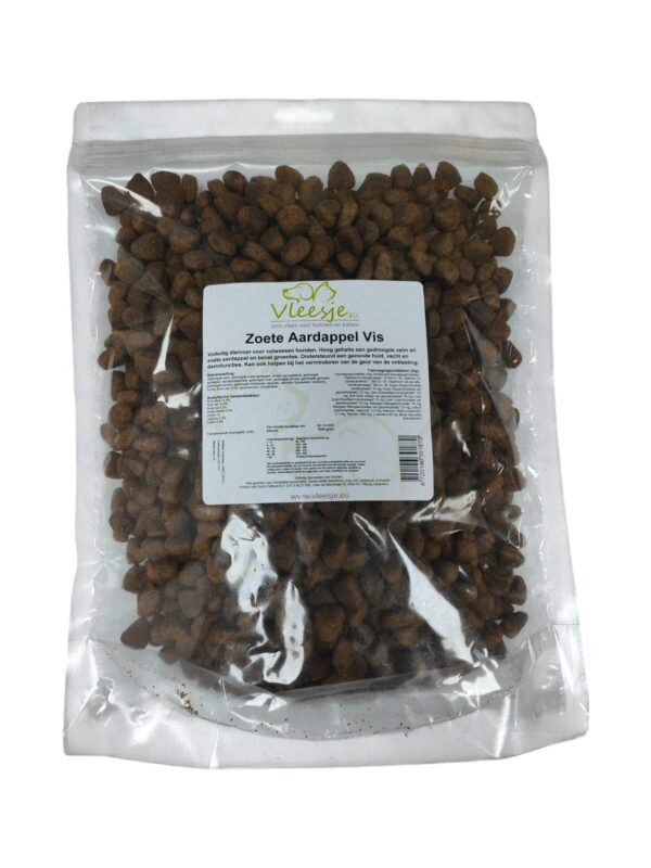 5e5c4fe38a5fac62be347d03b0ad1f8c Vleesje krokante brok zoete aardappel Vis 1 of 15 kilo