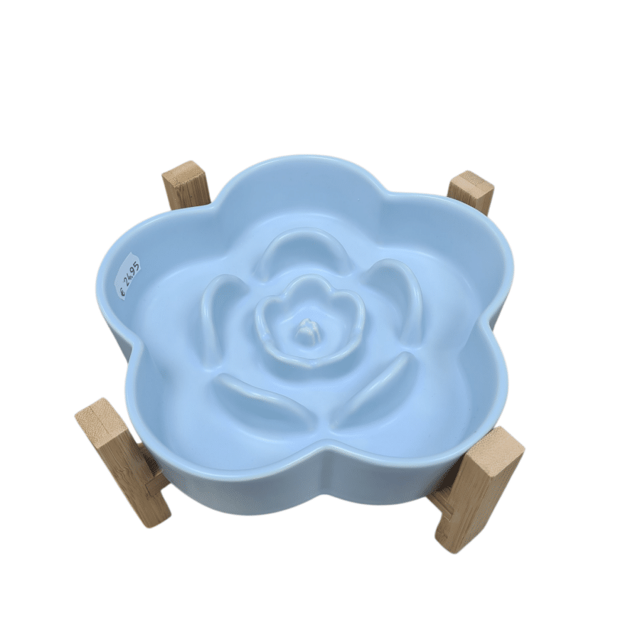 Keramische slowfeeder bloem op poot (hond tot 50 kilo)