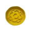 Keramische slowfeeder bloem geel (kat/kleine hond tot 15 kilo)