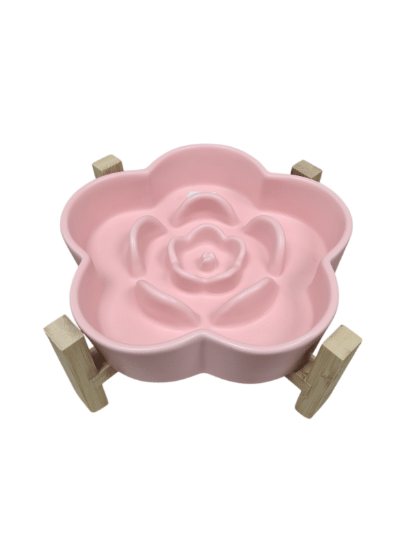 Keramische slowfeeder bloem op poot (hond tot 50 kilo)