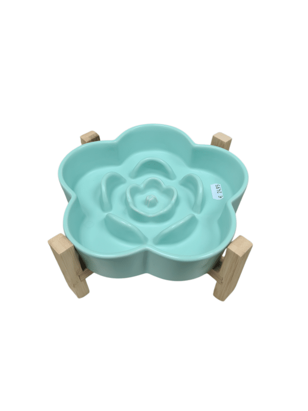 Keramische slowfeeder bloem op poot (hond tot 50 kilo)