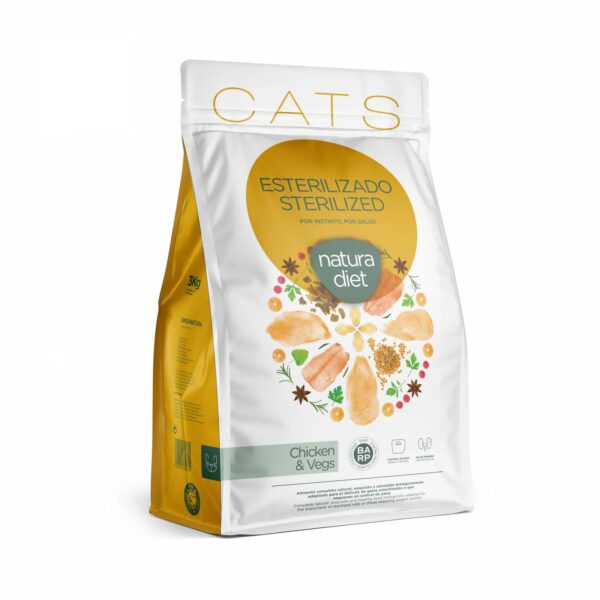 Natura Diet Cat sterilized kat zak van 3 kilo Kip