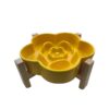 889e1850c6dcf1efed0da4381511fa15 Keramische slowfeeder bloem Geel op poot (hond tot 50 kilo)