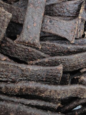 b8a60d43dcbe252654269e6b2a56f1ec Vleesje vleesstrips Hert zak 100 gram