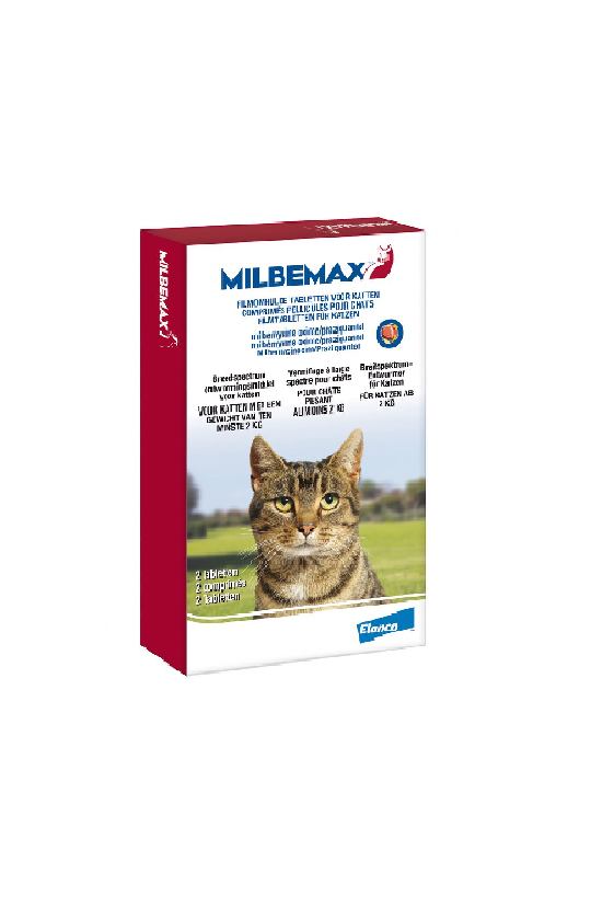 e71b54a3120e7a5c1d710b35e1b25e0a Milbemax tablet ontworming Kat 2-8 kg 2 tabletten
