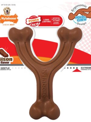 715cf032b4a7d28dc9a454b4ab9809b8 Nylabone Wishbone Large Bison