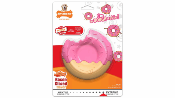 76417458e4ca5eabef7d02098bc6a479 Nylabone Donut Large Bacon