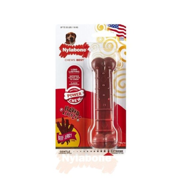 Nylabone Wolf Beef jerkey tot 16 kg