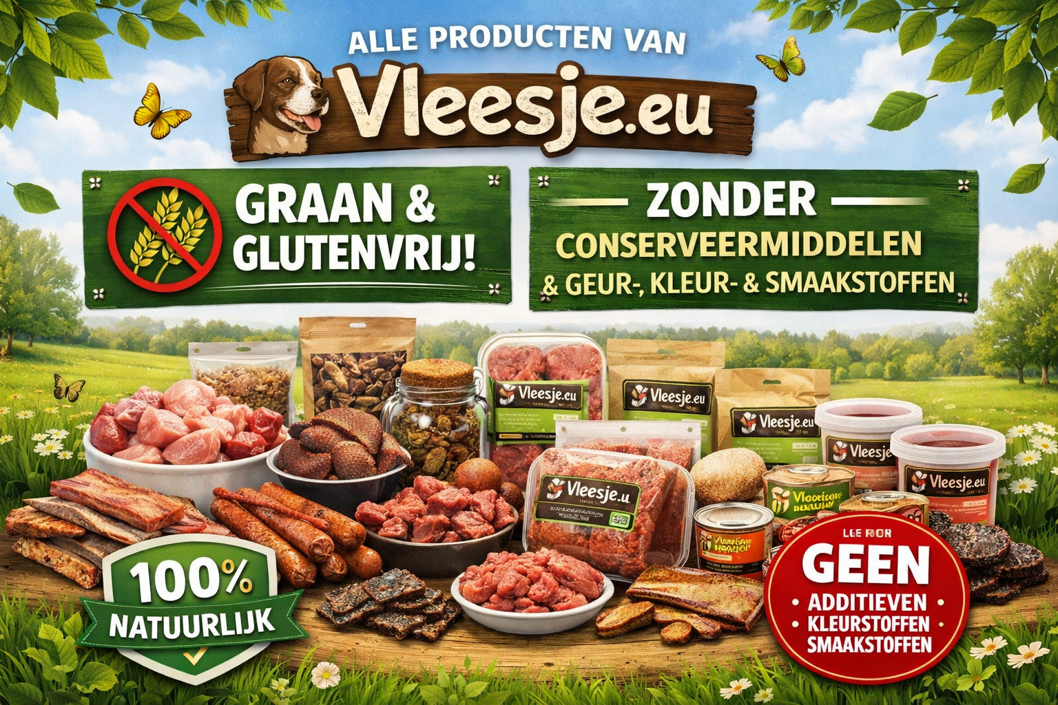 Dit is de winkel van Vleesje, voor de beste voeding voor kat en hond en het Privacybeleid