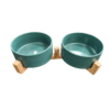 Keramische voer- en drinkbak medium