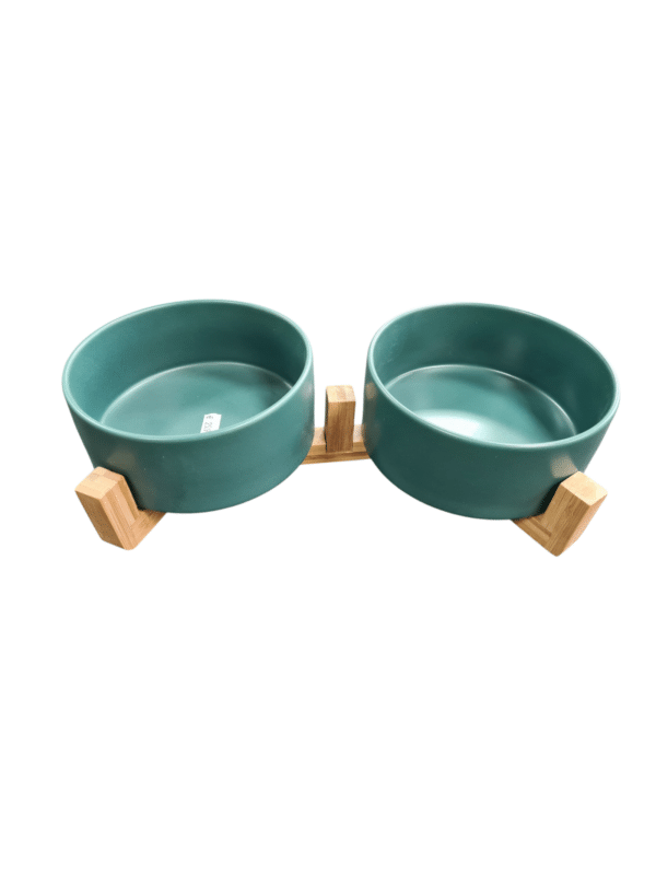 Keramische voer- en drinkbak medium