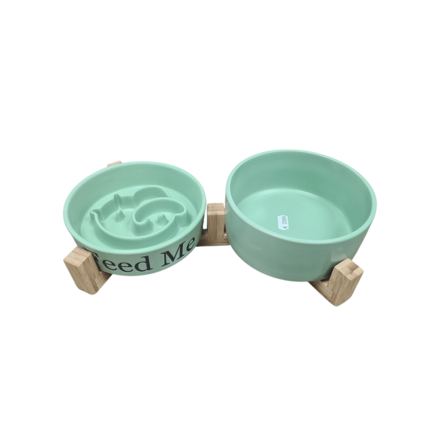 Keramische slowfeeder met drinkbak Feed Me