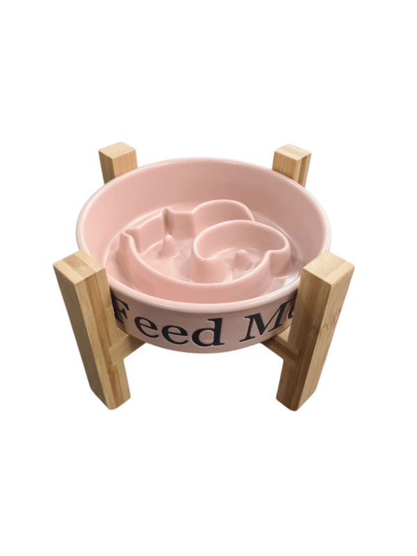 Keramische slowfeeder feed me roze