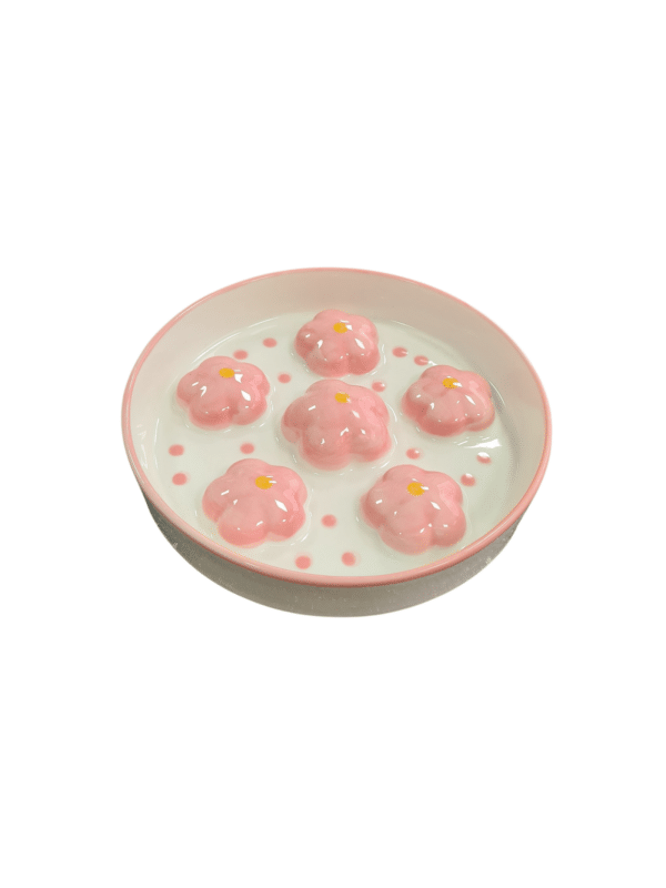 Keramische slowfeeder bloemetjes