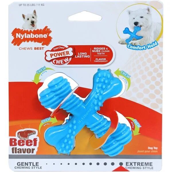 b85a9526942a9ed129447da0e6a921bd Nylabone Power Chew X-bone maat S