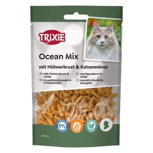 d5f59e82c187833250ecf058d0c7f626 Trixie Ocean Mix met kippenborst en catnip